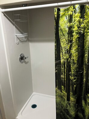 Secador de cabelo, toalhas de banho, sabonete, shampoo