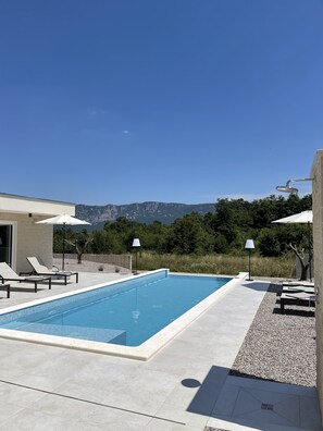 Outdoor pool, a heated pool