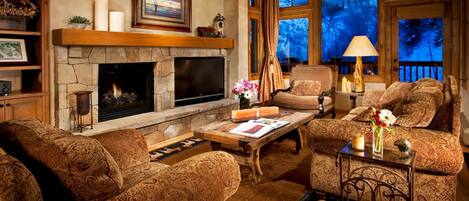 TV, fireplace, DVD player