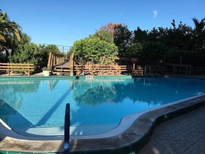 Outdoor pool, a heated pool
