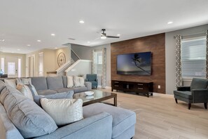 Smart TV, video games, foosball, table tennis