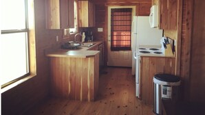Private kitchen - Log Cabin 1 at Son's Blue River Camp (Kingsbury)