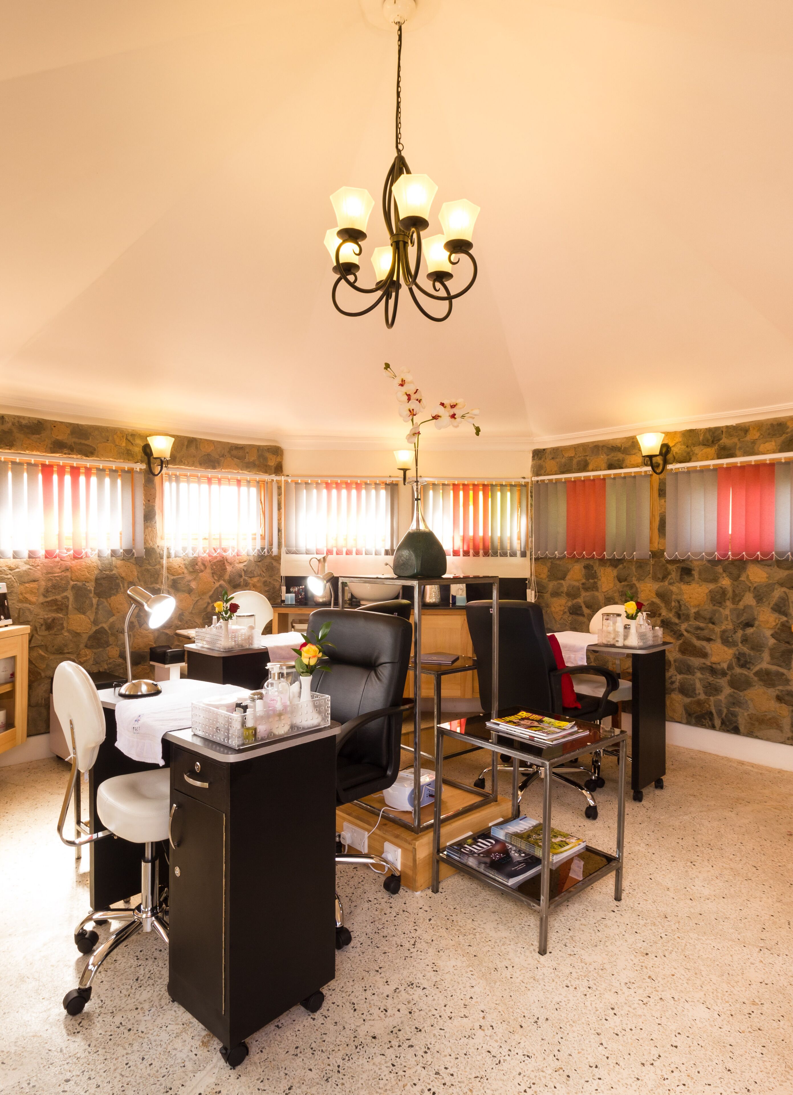 Salas para tratamentos a dois, tratamentos corporais, aromaterapia