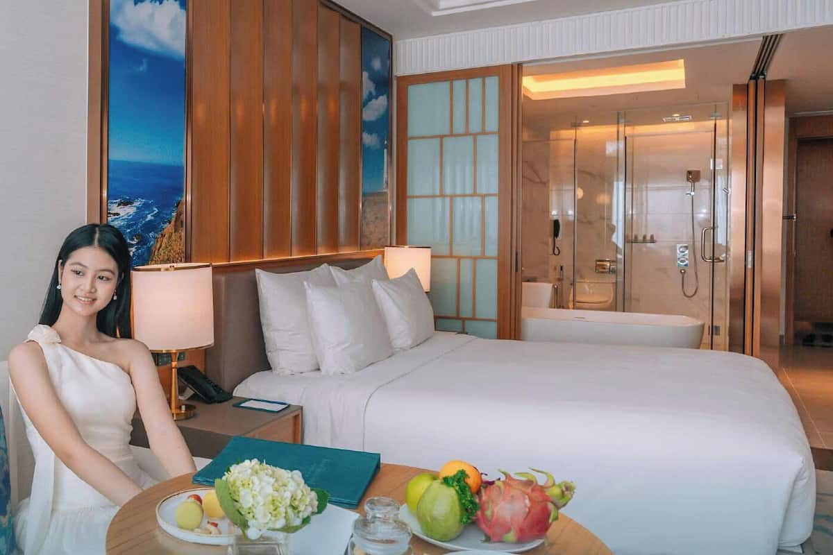 Habitación doble Premium, vista al océano | Ropa de cama de alta calidad y camas con efecto memoria