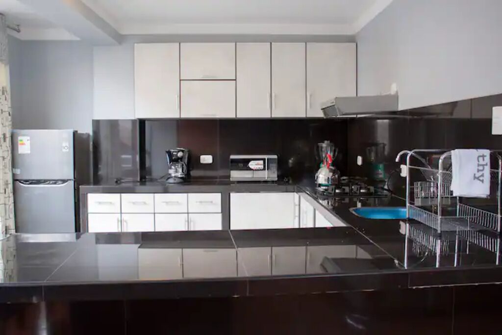 Kühlschrank, Mikrowelle, Herdplatte, Geschirrspüler