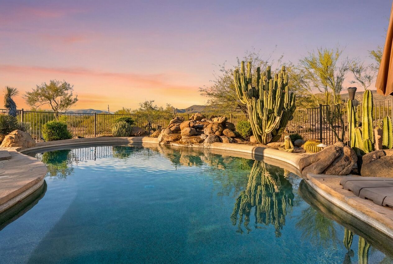 A heated pool