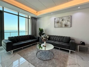 Family Apartment | Living area | LCD TV - Al Safwa One (Hidd)