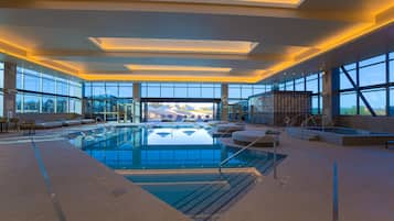 Indoor pool, free pool cabanas, pool loungers