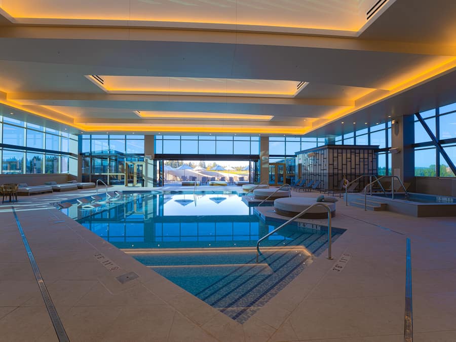 Indoor pool, open 8:00 AM to 10:00 PM, free cabanas, sun loungers