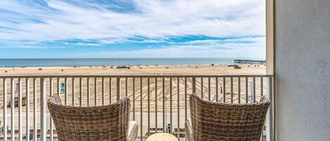 On the beach, beach towels
