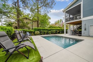 Outdoor pool, a heated pool