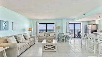 Southern Breeze Penthouse 1003 | Living area | 45-inch LED TV with cable channels, TV