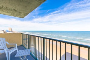 Coastal Chic Suite 1001 | Balcony - Tropical Suites at Sunglow Resort (Daytona Beach Shores)