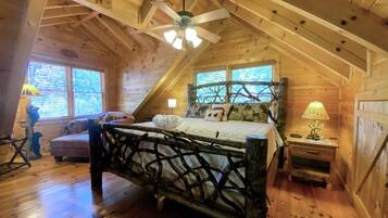 2 bedrooms, desk, iron/ironing board, travel crib