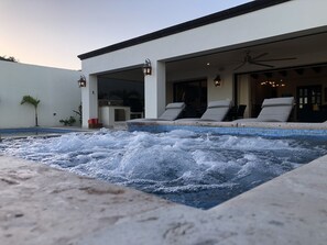 A heated pool