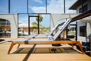 Terrace/patio - The Boat House Waterfront Pool Home Walk to Beach! (Siesta Key)