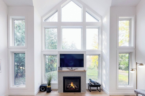 TV connectée, cheminée