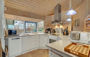 Kühlschrank, Mikrowelle, Herdplatte, Geschirrspüler