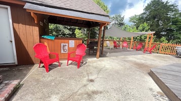 Outdoor banquet area