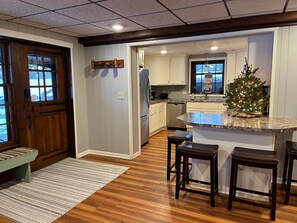 Fridge, microwave, oven, stovetop - Historic lake home right in town with lots of room inside and out (Mora)