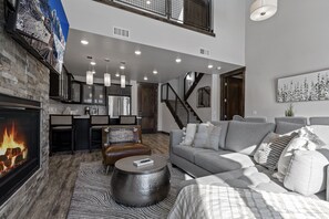TV, fireplace, DVD player