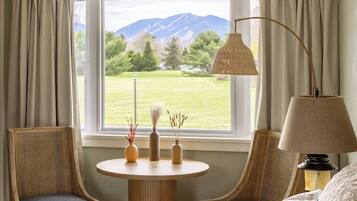 Premium bedding, down comforters, memory foam beds, desk