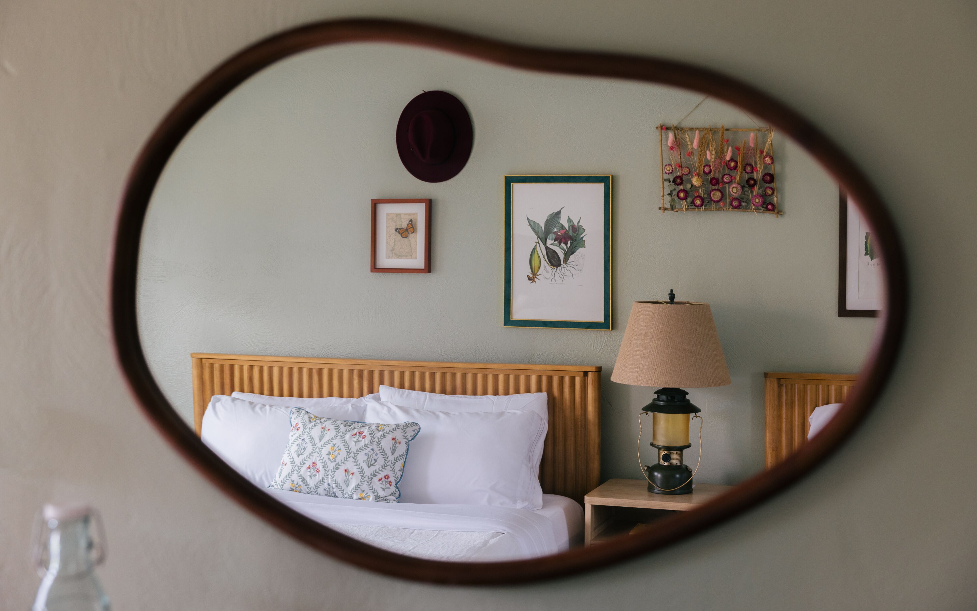 Premium bedding, down comforters, memory foam beds, desk