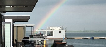 Houseboat "Geiselruh" with Lake View, Terraces & Wi-Fi