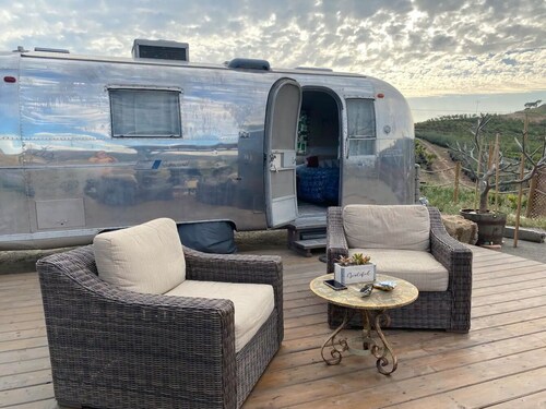 Vintage Airstream Trailer in the Hills of San Marcos!