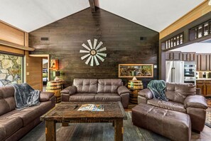 Smart TV, fireplace, video games, books