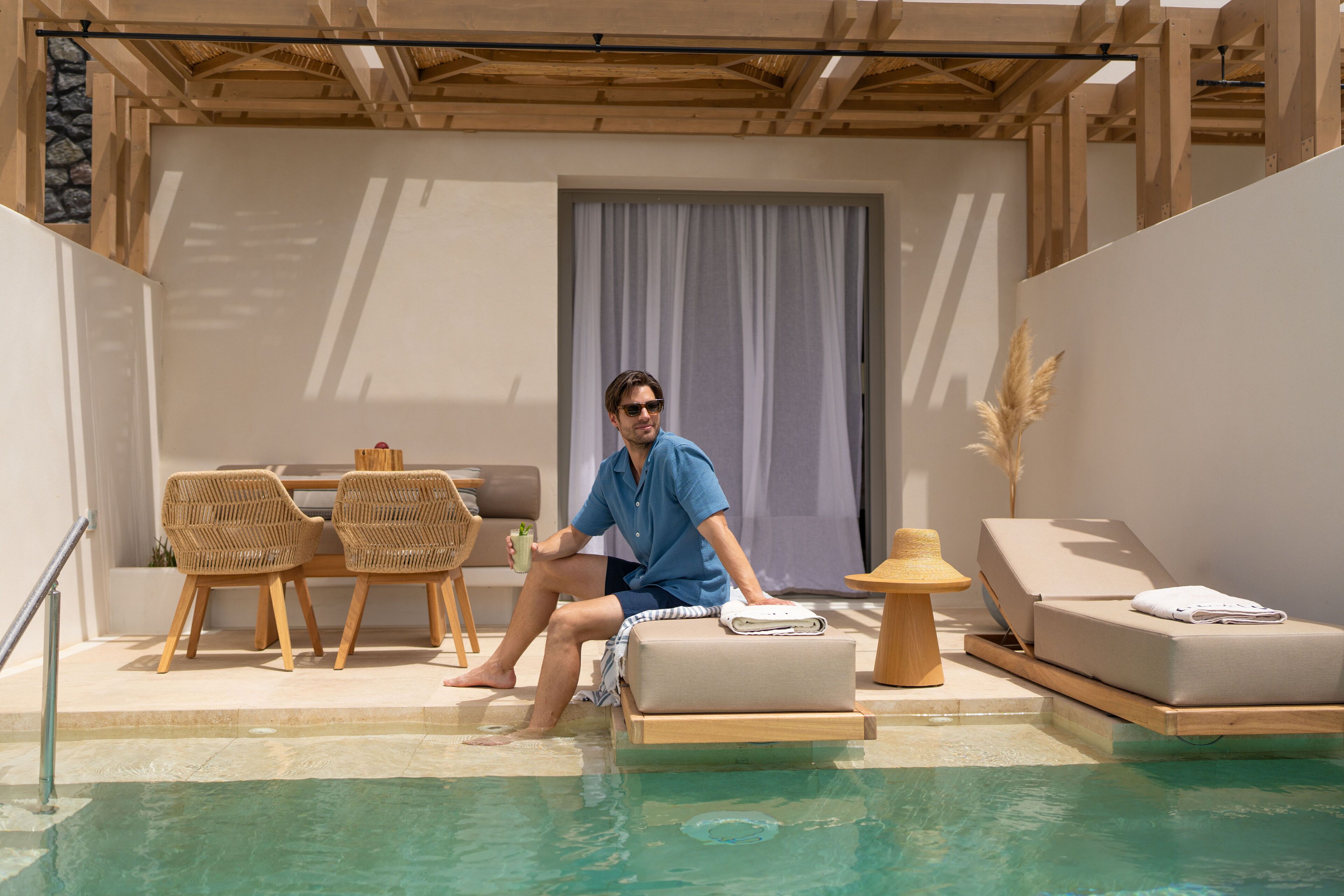 Mine Partial Sea View Junior Suite with Pool or Jacuzzi | 테라스/파티오