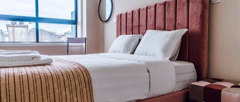 1 多间卧室、旅行婴儿床、免费 WiFi、床单