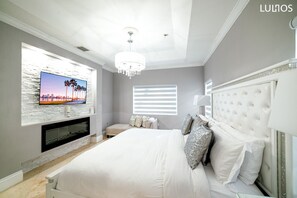 4 habitaciones, tabla de planchar con plancha y cuna de viaje 