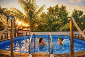 Outdoor pool, a heated pool