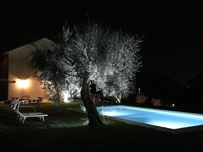 Pool - Apartment in a two-family house with exclusive park and pool 10' from the sea (Tavullia)