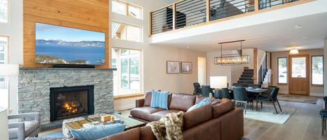 TV, fireplace, ping pong, offices