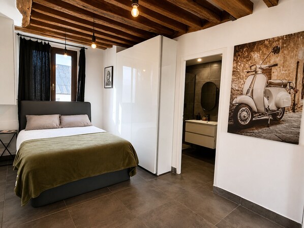 1 chambre, chambres insonorisées, fer et planche à repasser