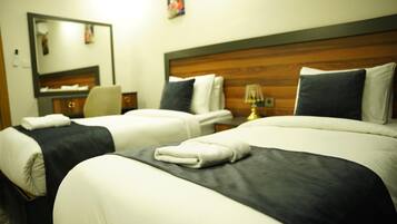 1 quarto, roupas de cama premium, frigobar, cofres nos quartos