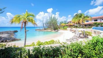 On the beach, beach towels