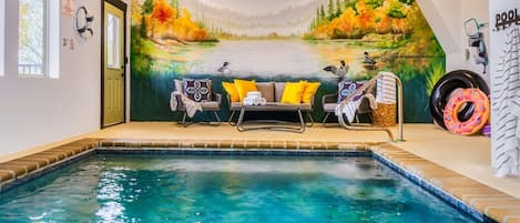 Indoor pool, a heated pool