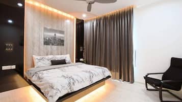 2 室のベッドルーム、アイロン / アイロン台、WiFi、ベッドシーツ