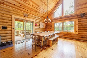 Dining - Dog Friendly Mountain Cabin w/ Fire Pit, Pool & Ping-Pong (McHenry)