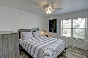 2 bedrooms, iron/ironing board, travel crib, WiFi