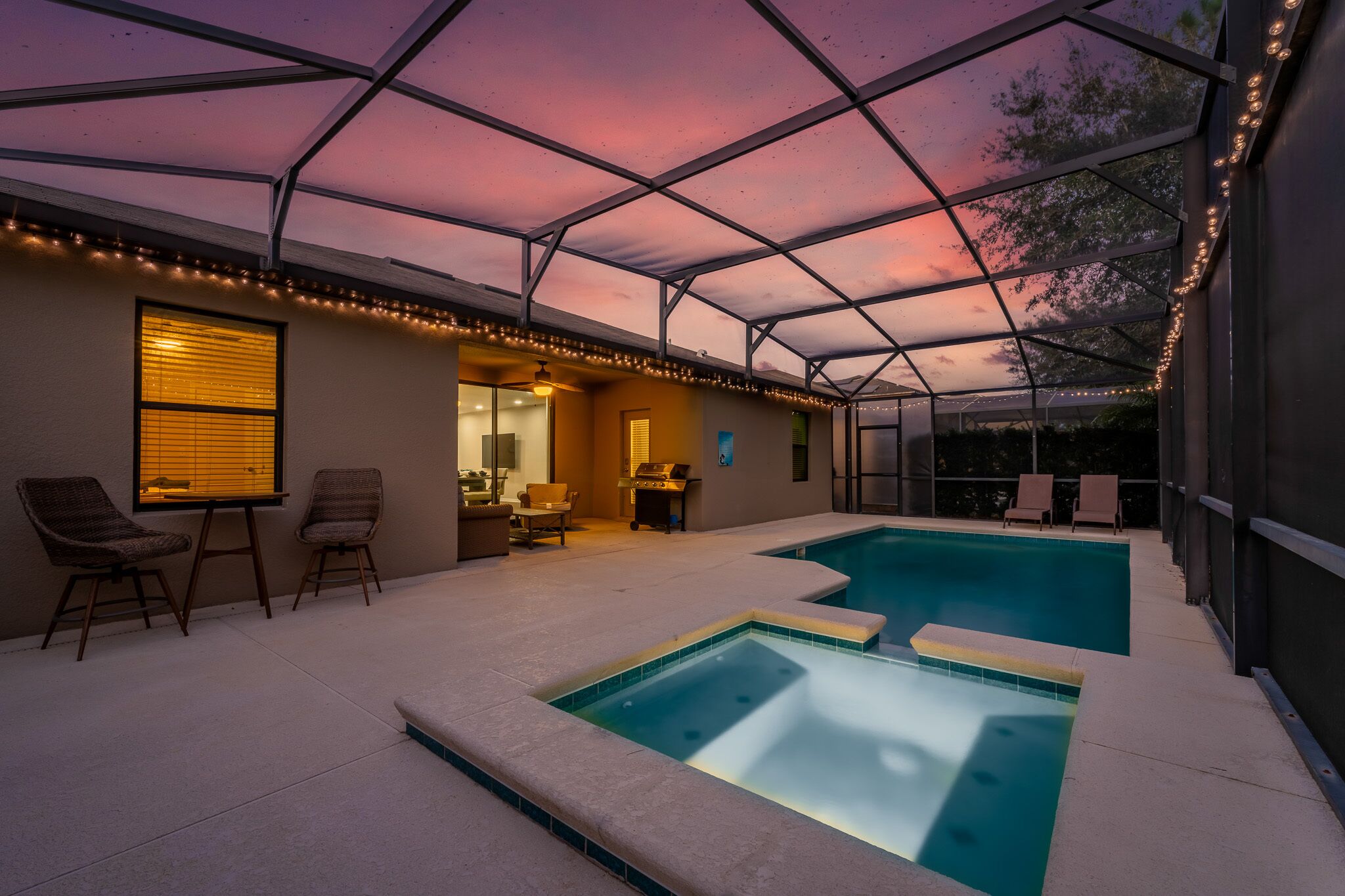 Piscine extérieure, piscine chauffée