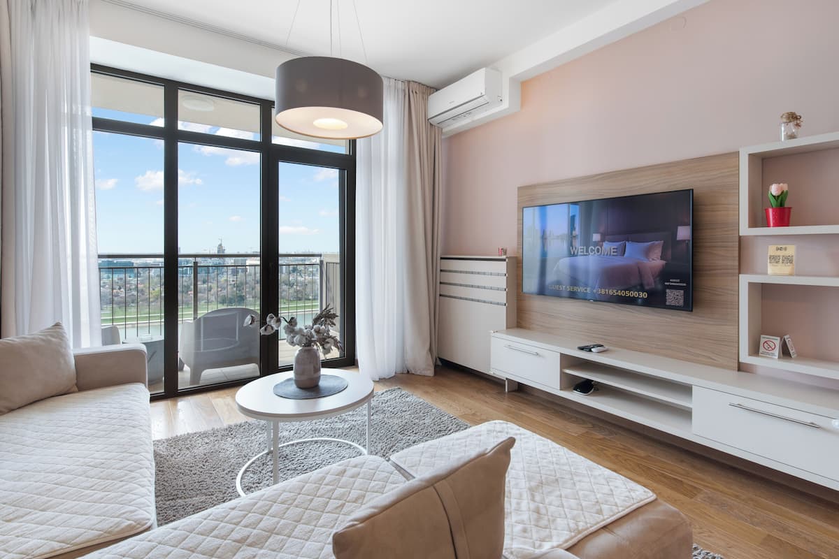In-room safe, desk, laptop workspace, soundproofing