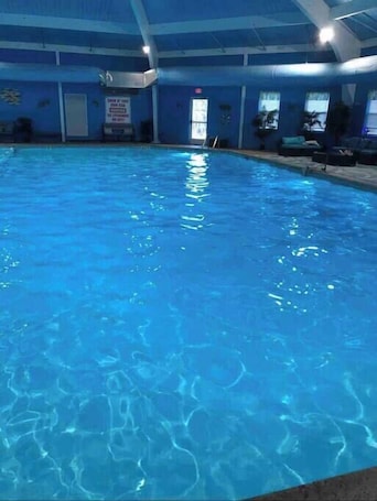 Indoor pool. Poconos Escape w/ Full Game Room Theater & Hot Tub