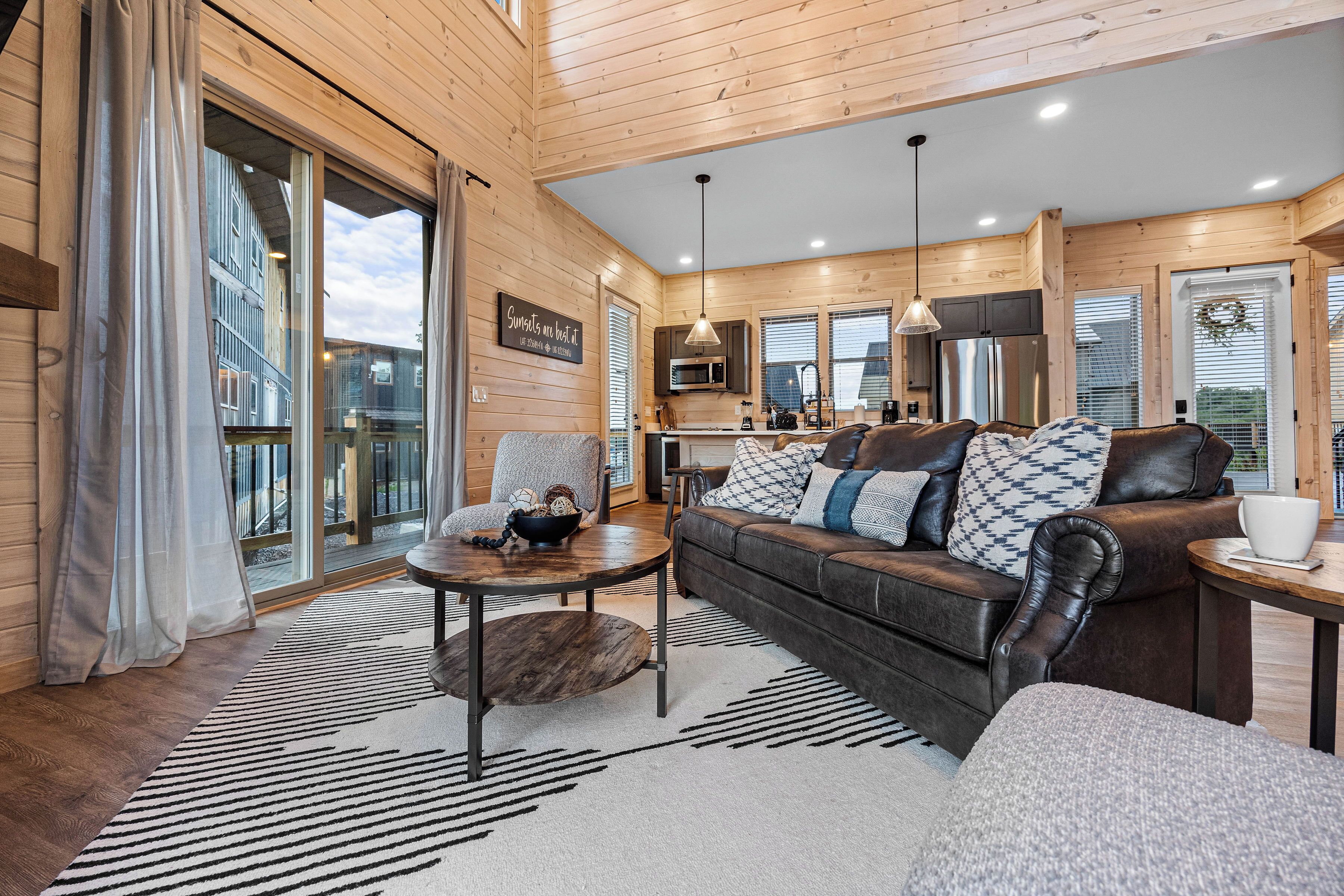 Smart TV, fireplace, video games, DVD player