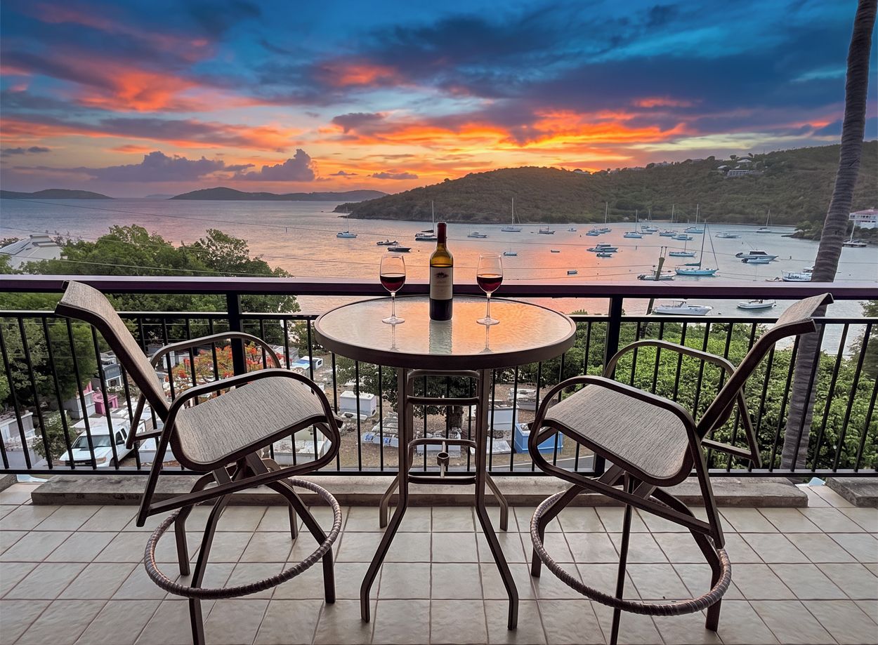 Enjoy the beautiful evening watching the sky transform into a colorful Caribbean sunset