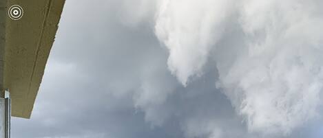 On the beach, sun loungers, beach towels