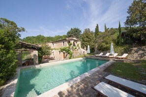 A heated pool